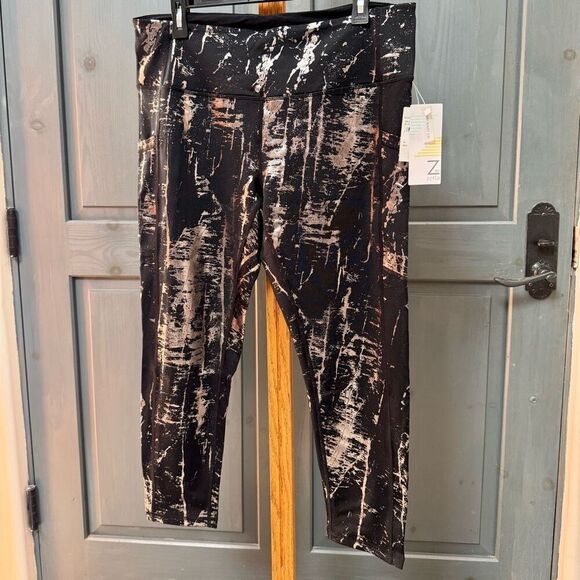 NWT Zella  black foil print 7/8 legging XL - Picture 1 of 5